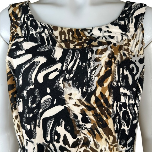 joei & i womens dress size 6 animal print sleeveless, pre-owned. - Picture 2 of 9